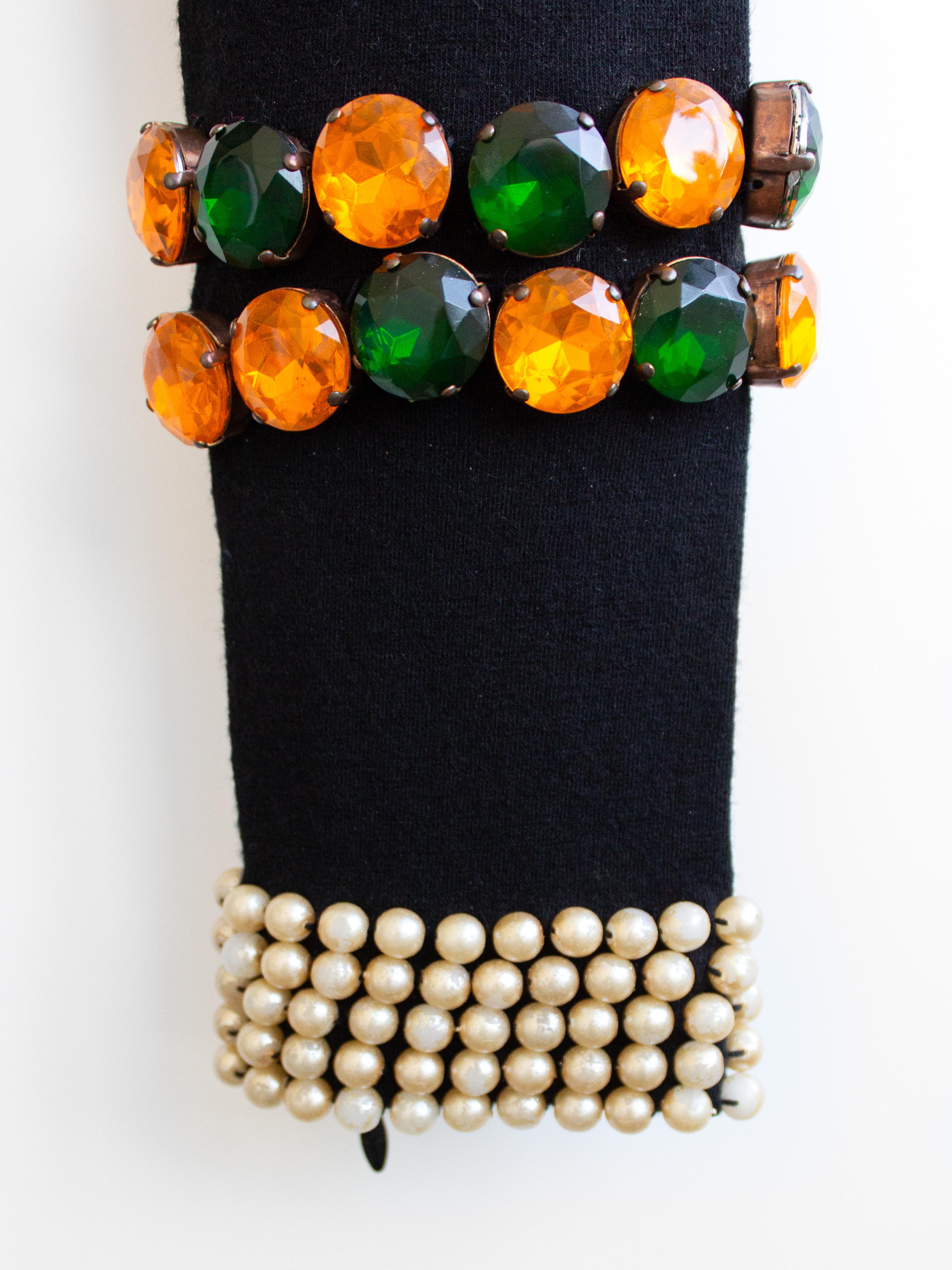 Dolce&Gabbana Vintage H/W 1991 Schwarzes kristallverziertes Crop Top mit Juwelenverzierung im Angebot 6
