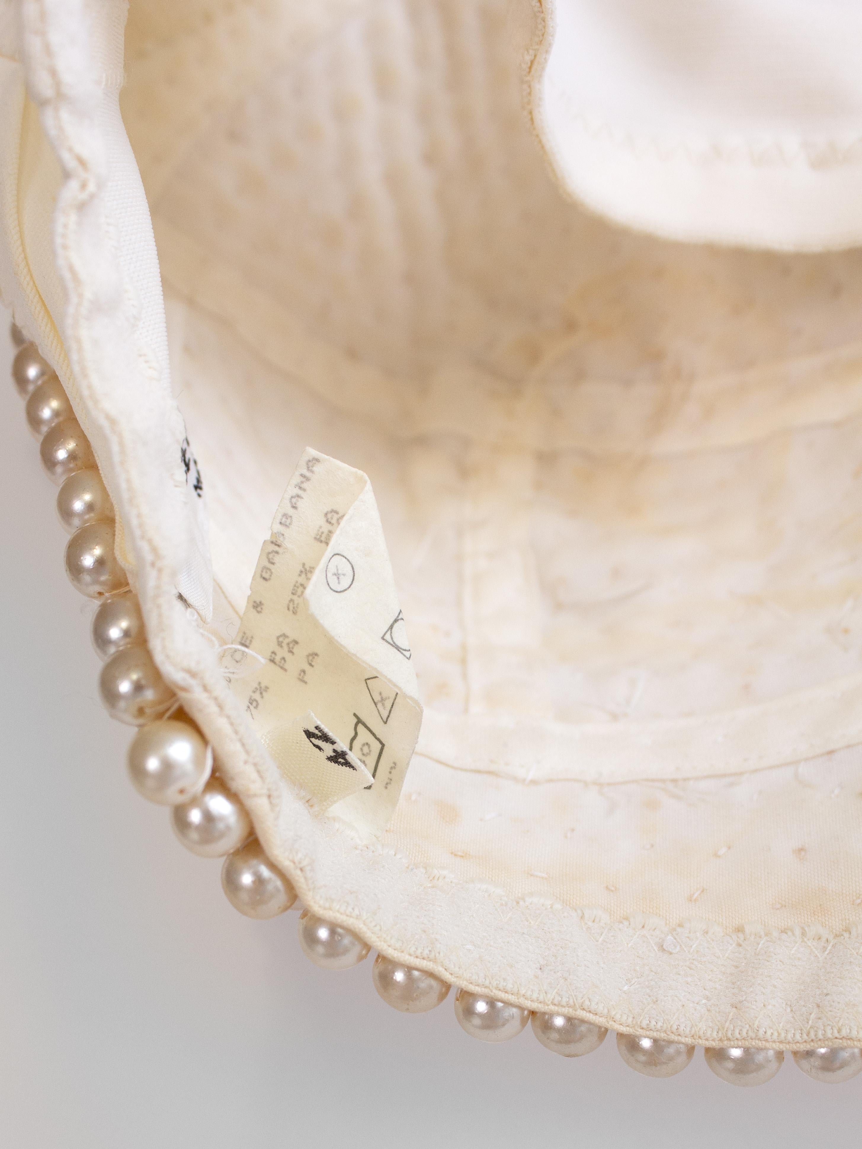 Dolce&Gabbana Vintage S/S 1992 Ivory Cream Pearl Embellished Bustier Top 10