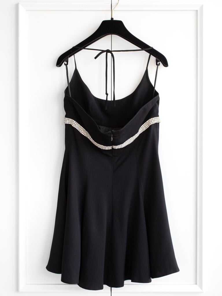 Dolce&Gabbana Vintage Spring/Summer 1995 Black Crystal Rhinestone Mini Dress For Sale at 1stDibs Dolce&Gabbana Vintage Spring/Summer 1995 Black Crystal Rhinestone Mini Dress For Sale at 1stDibs