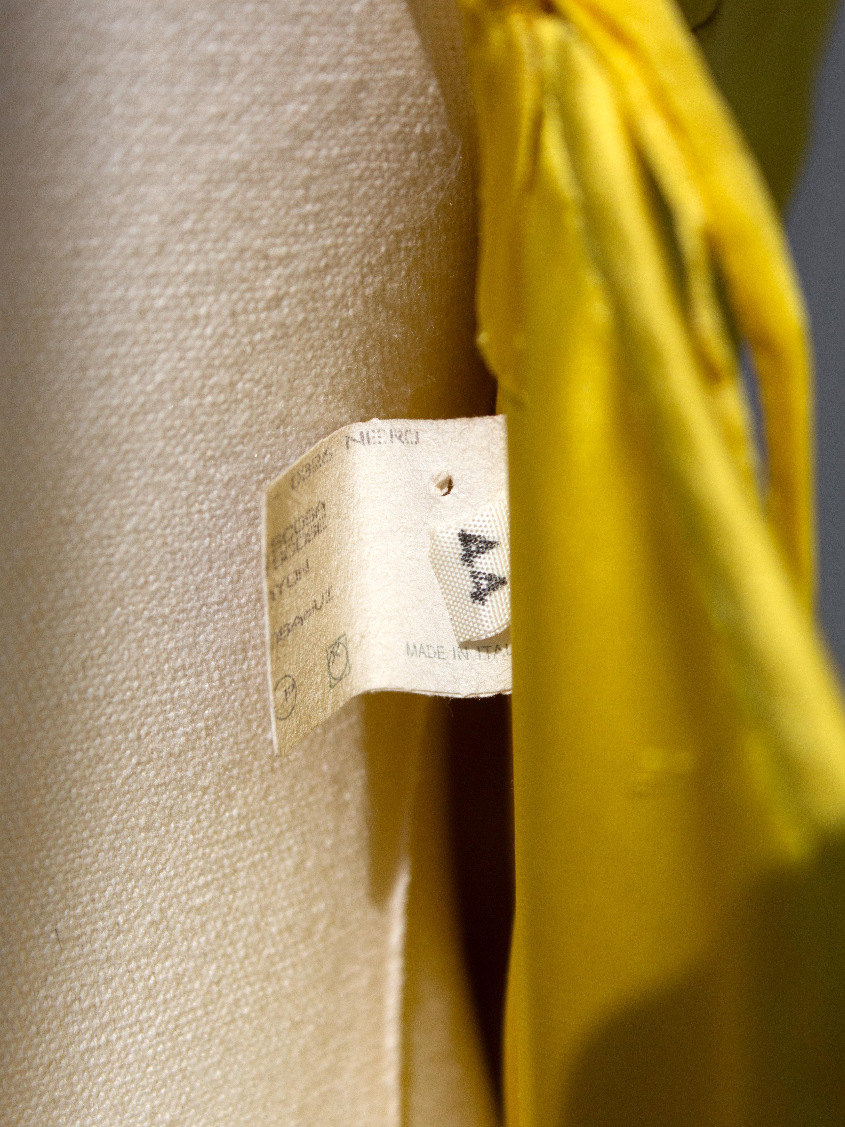 Dolce&Gabbana Vintage Spring/Summer 1995 Yellow Satin Mini Skater Dress 7