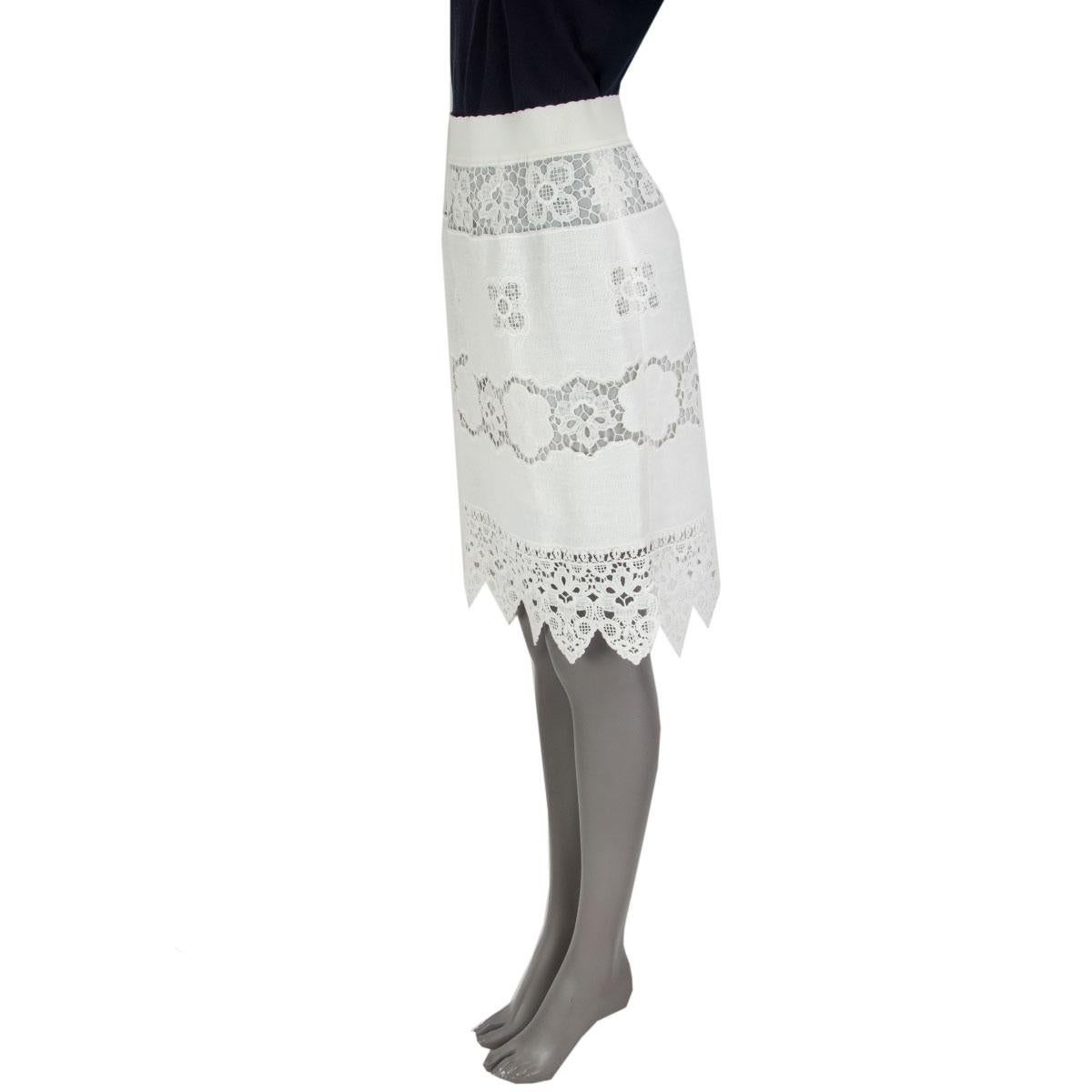 white knee length skirt