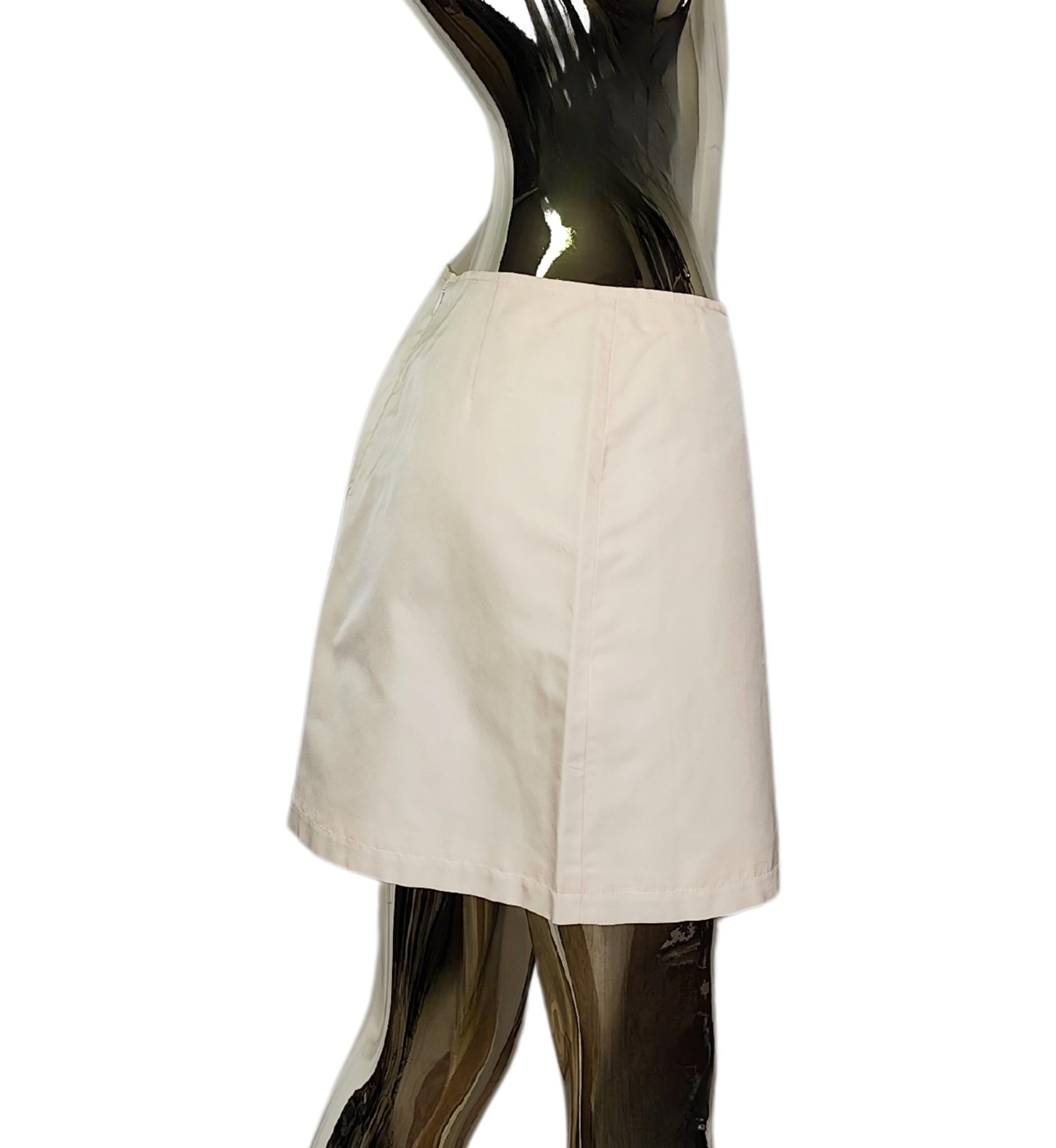 White Dolce&Gabbana white silk mini skirt NWT For Sale