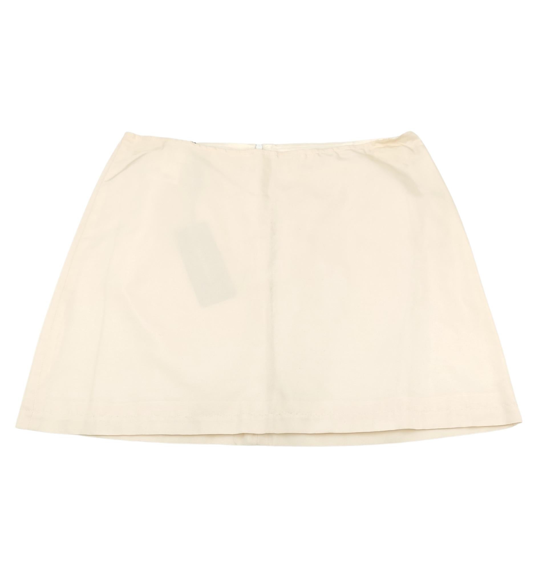 Women's Dolce&Gabbana white silk mini skirt NWT For Sale
