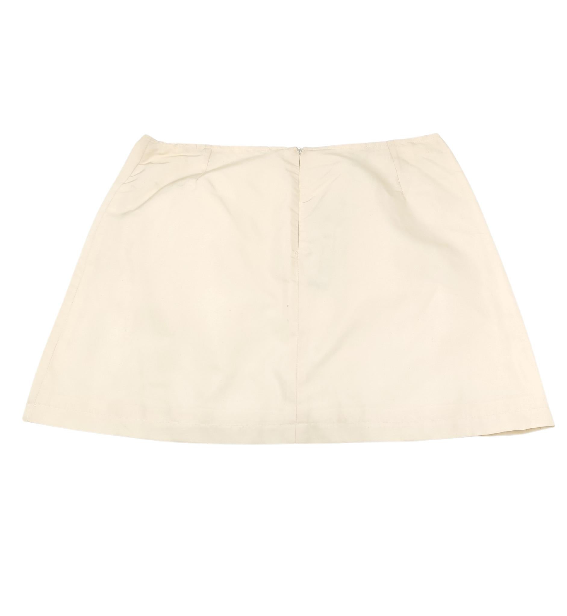 Dolce&Gabbana white silk mini skirt NWT For Sale 1