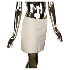 Dolce&Gabbana white silk mini skirt NWT