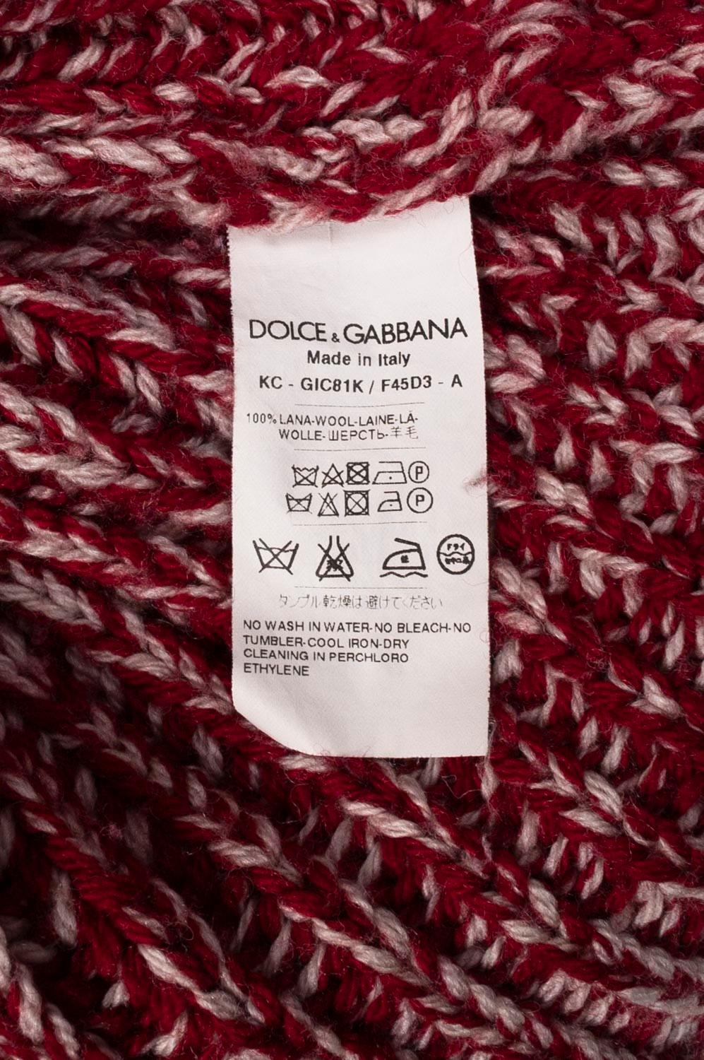 Dolce&Gabbana Wool Cardigan Sweater Men Heavy Knitted Size 50IT (Large), S403 For Sale 2