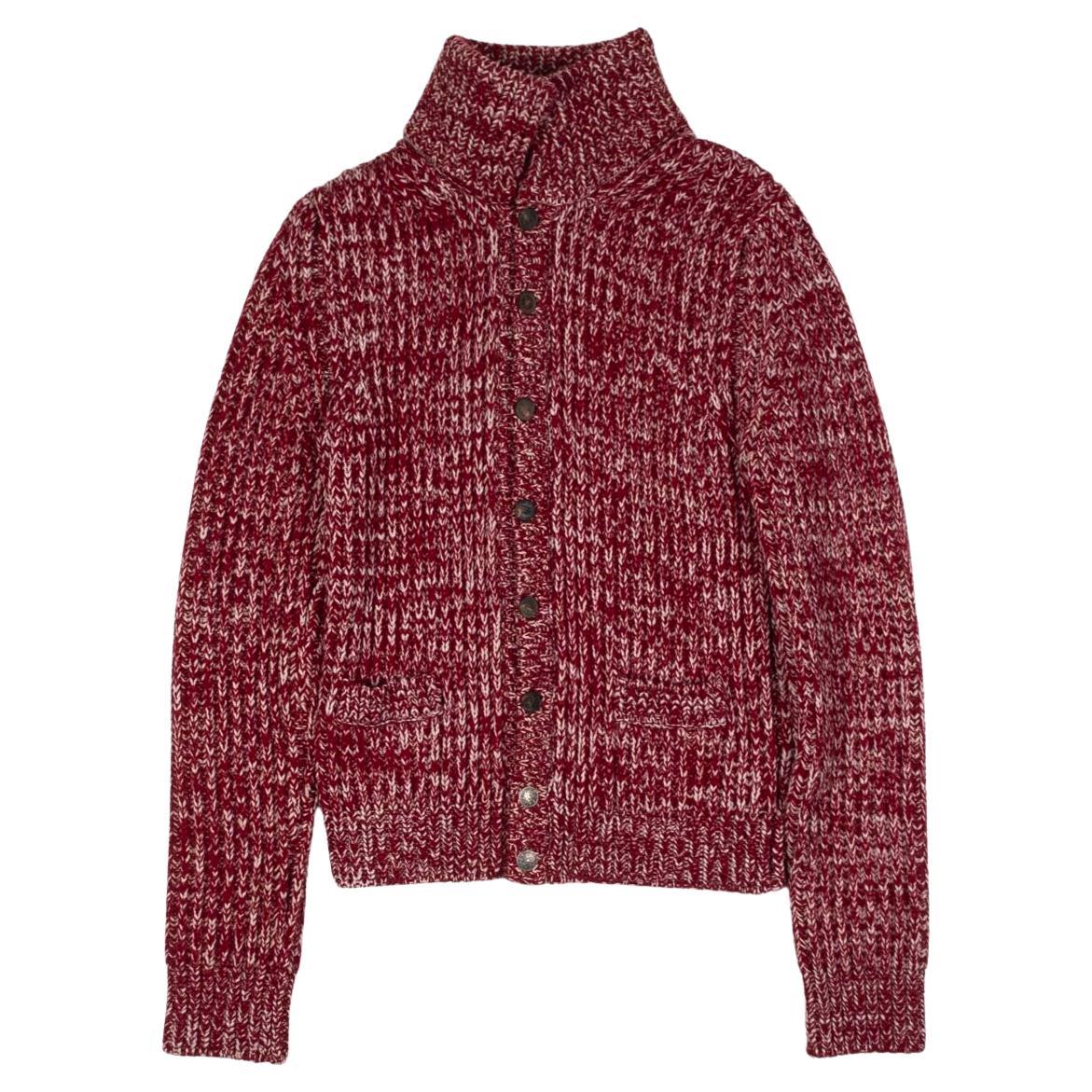 Dolce&Gabbana Wool Cardigan Sweater Men Heavy Knitted Size 50IT (Large), S403 For Sale