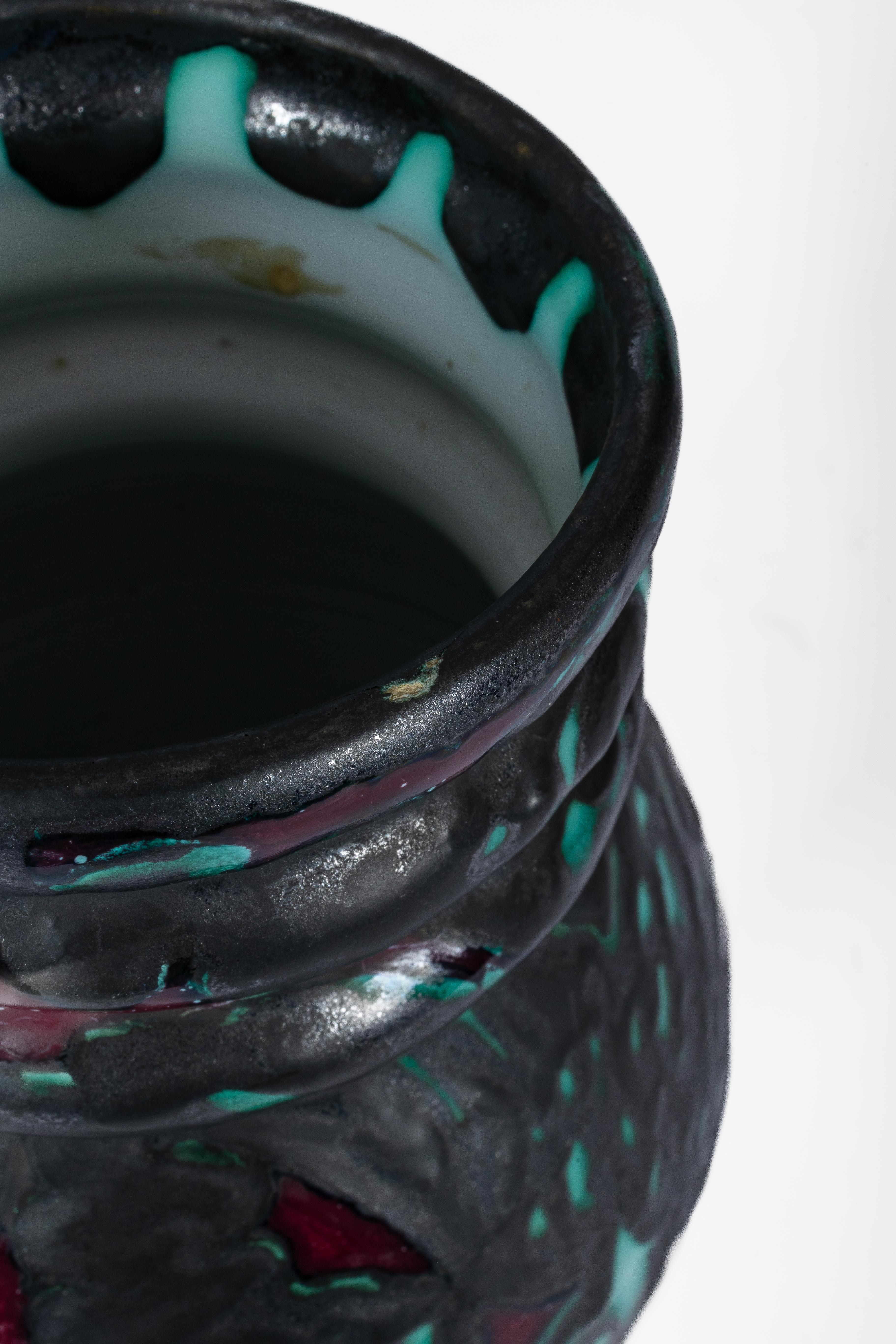 Italiano Vaso Dolcetti Venezia in ceramica anni '20 di Giancarlo Polidori in vendita