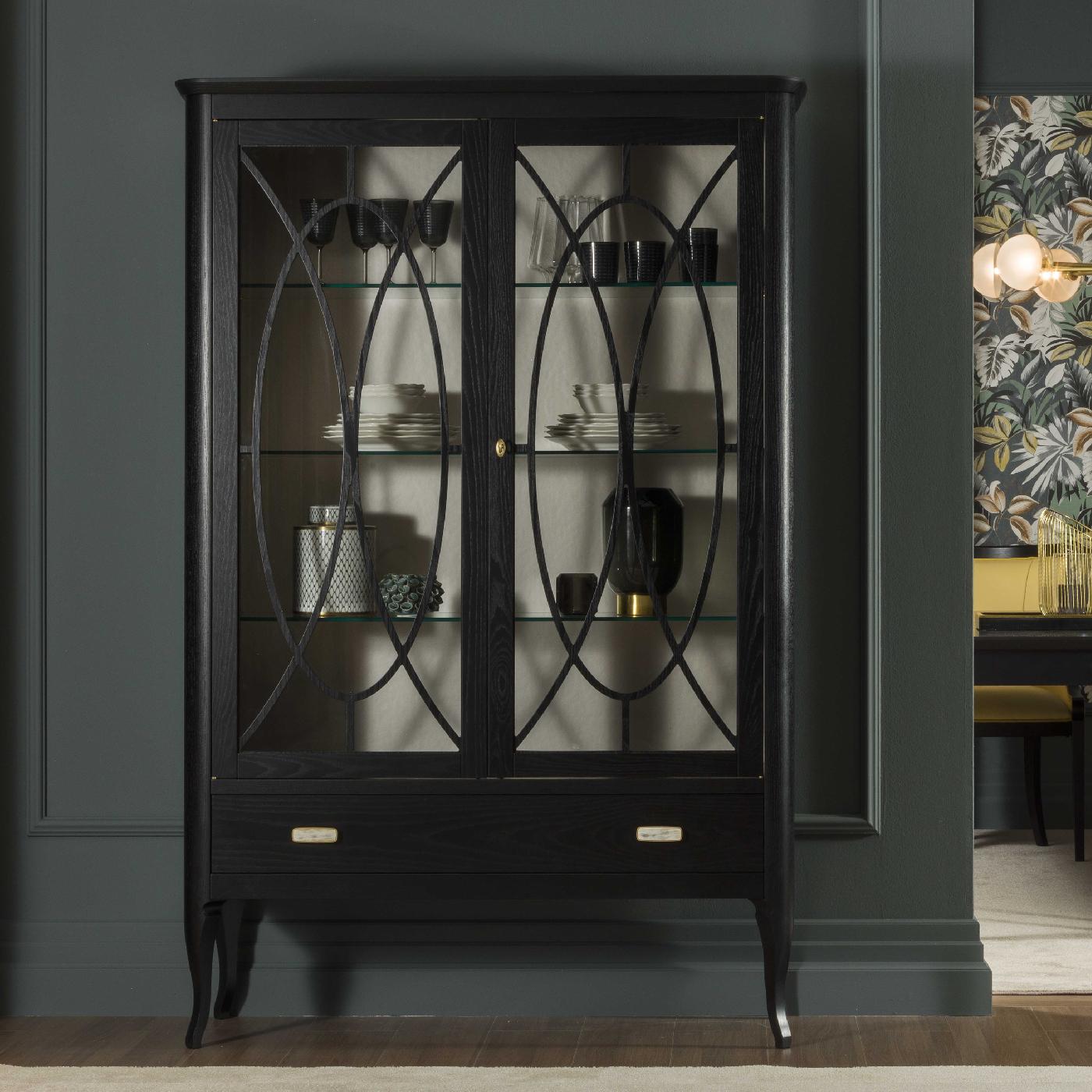 Contemporary Dolcevita 2-Door Display Cabinet For Sale