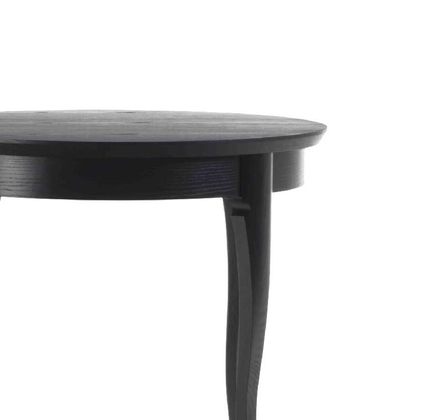 dark wood round side table