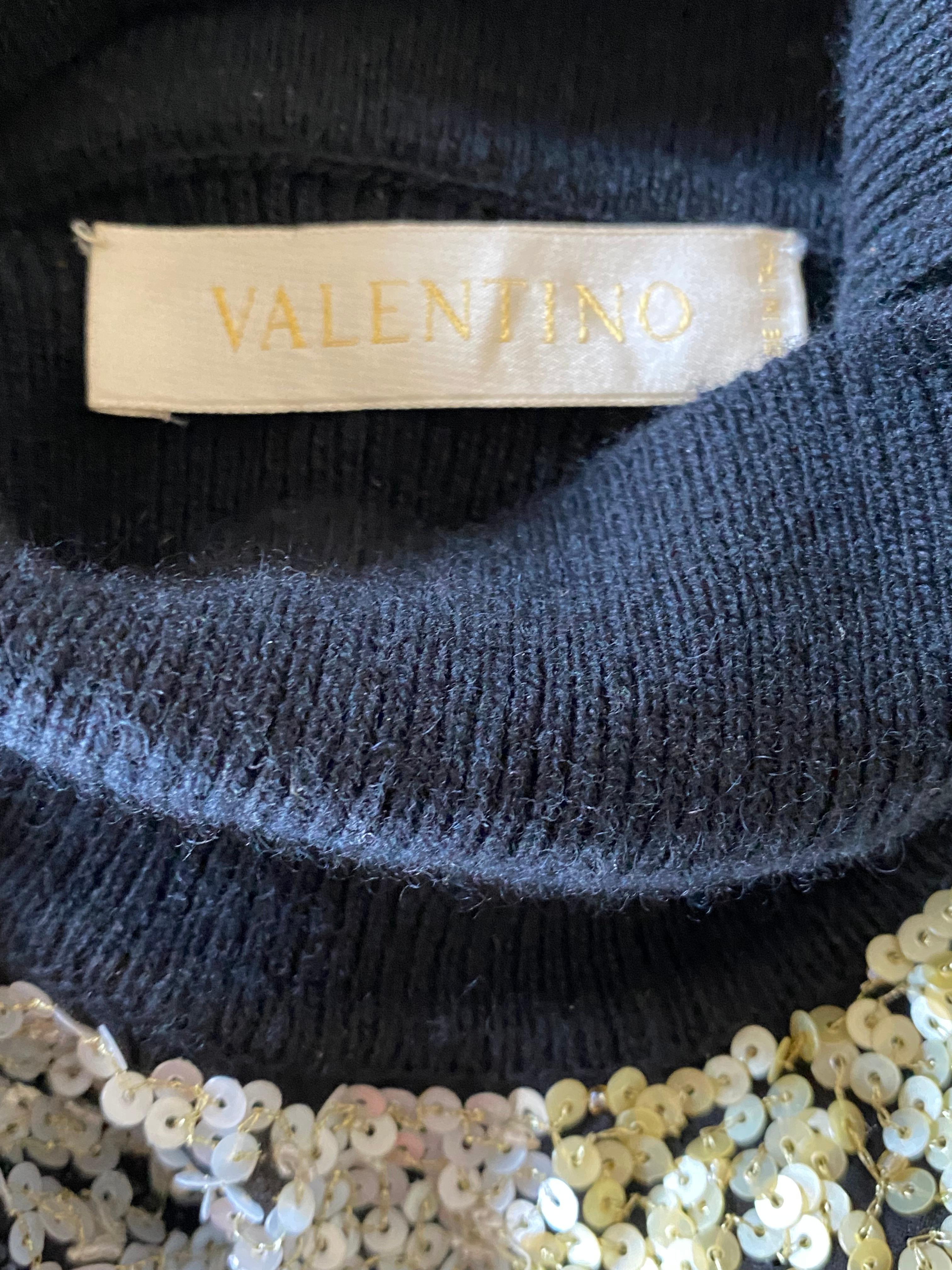 Valentino turtleneck with wonderful pailletes embroidery Basquiat picture For Sale 5
