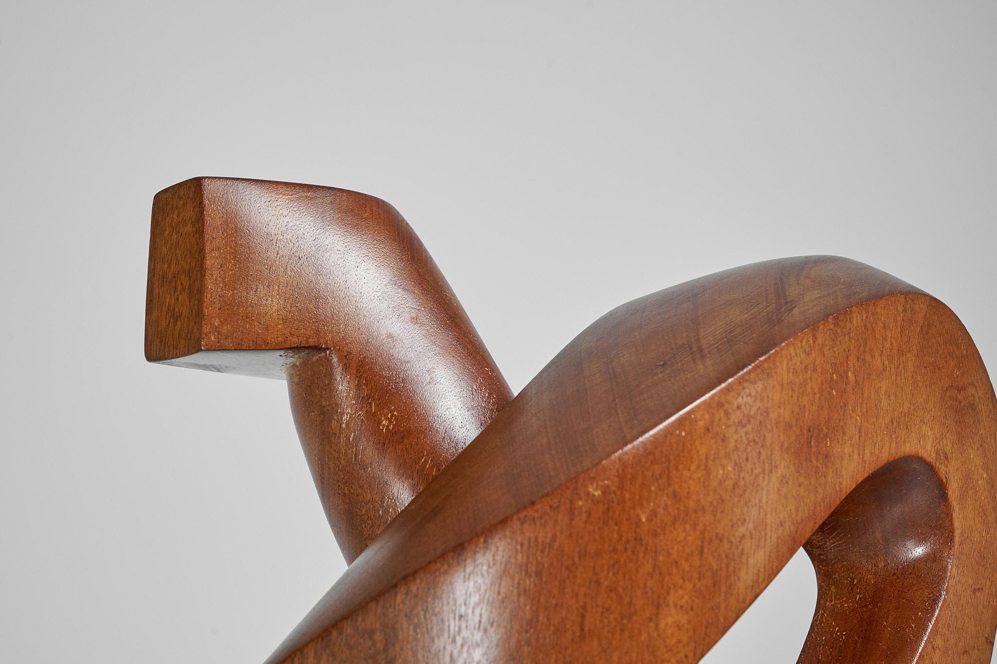 Dolf Breetvelt Sculpture in Solid Elm Netherlands, 1963 For Sale 5