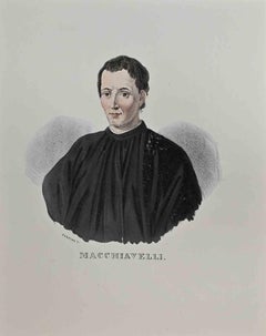 Portrait de Niccolò Machiavelli - Lithographie de Dolfino - 19e siècle