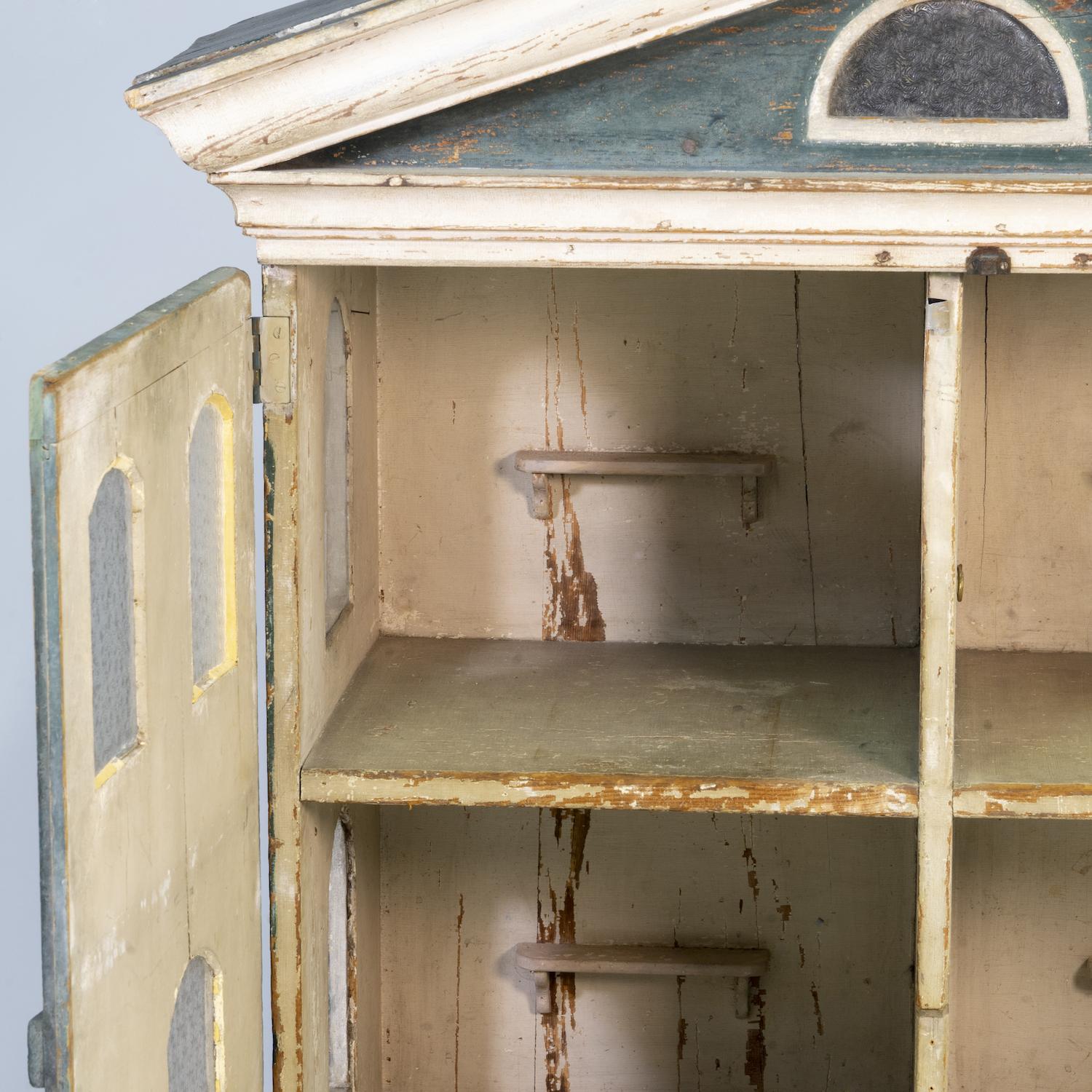 Doll House Cabinet, 19th Century In Fair Condition In Waltham, MA