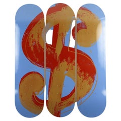 Dollar Sign 'Blue' Skateboard Decks after Andy Warhol