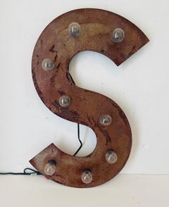 Dollar Sign Applique in metallo rustico
