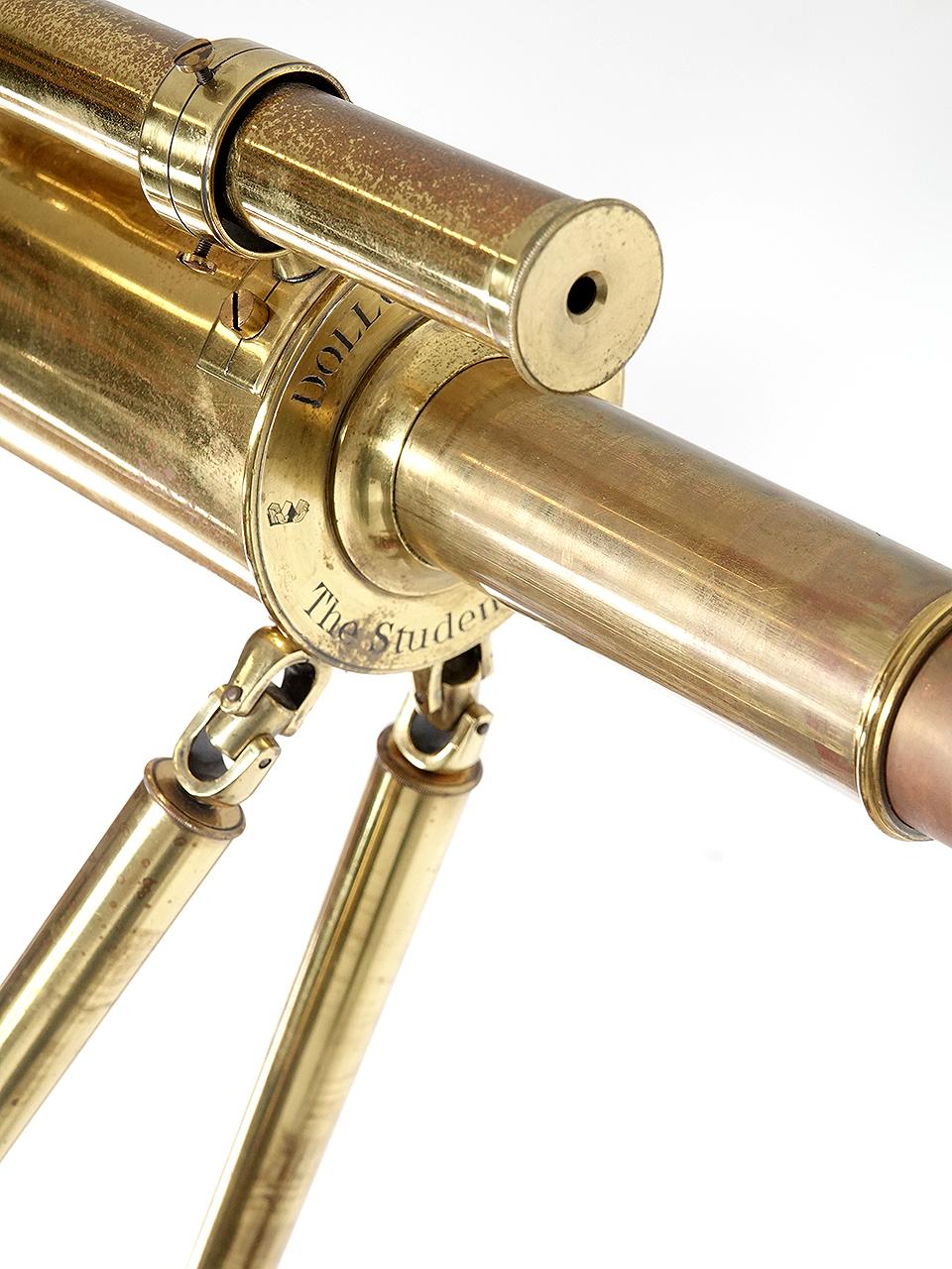 This is a beautiful telescope in the original case including the tripod. The tube measures about 3.5 inches and extends to 50 inches. It looks as if this example is mid 19th century but could be later. The instrument is signed as is the box... but
