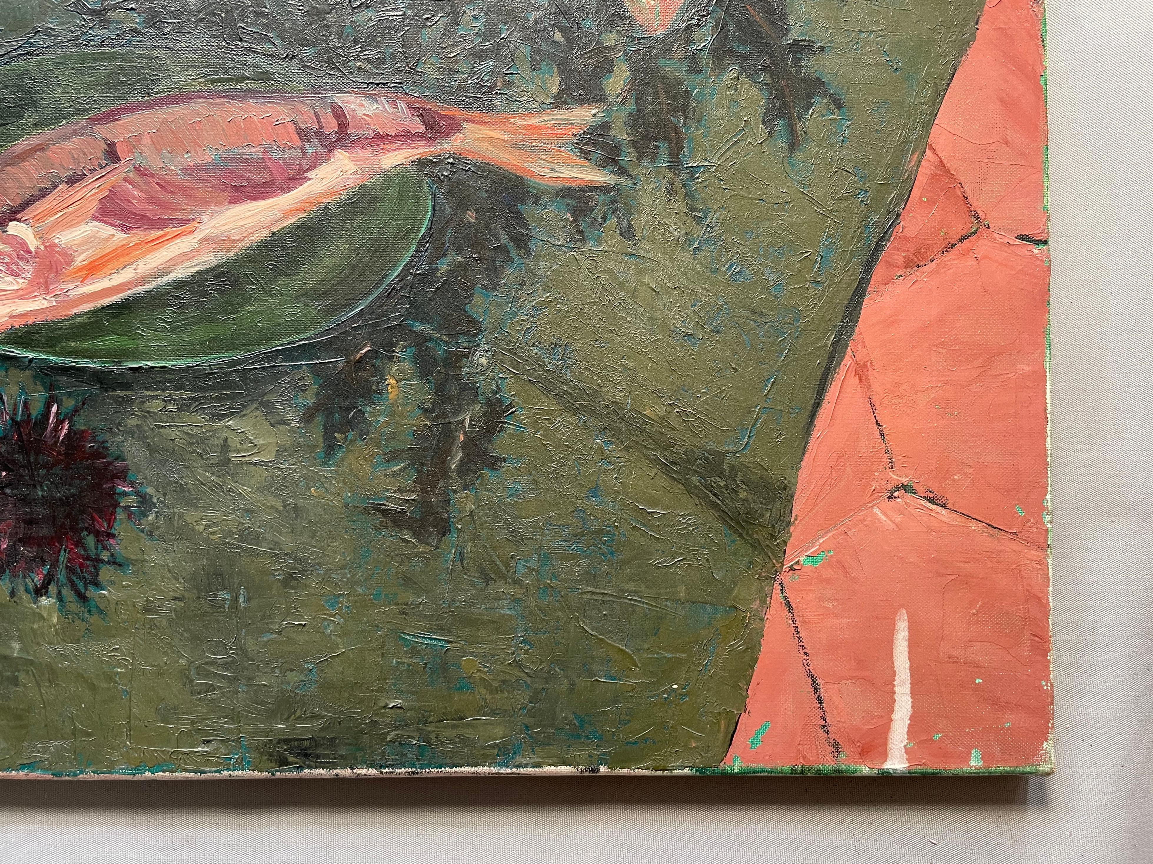 Dolly Davis, Still Life With Shellfish, Oil On Canvas, Large Format For Sale 5