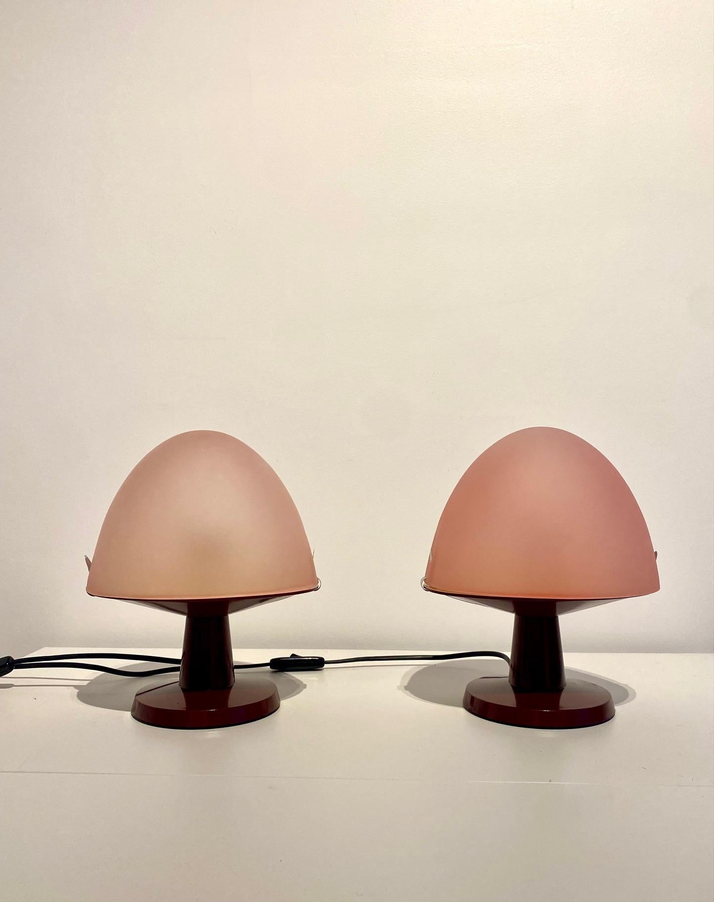 Italian Dolly Lamps by Franco Mirenzi for Valenti Luce, 1970s, Set of 2 For Sale