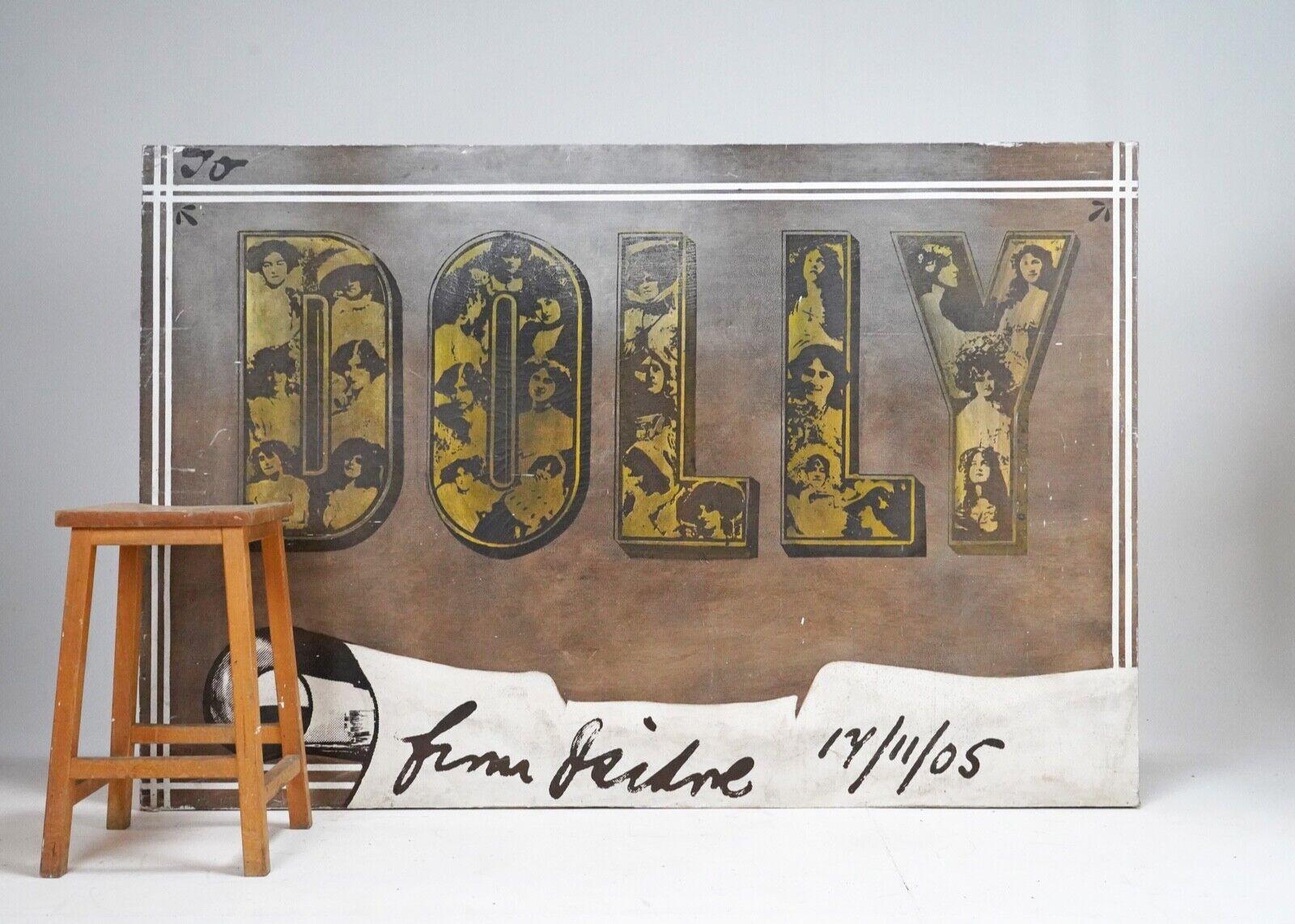 Britannique Dolly Sérigraphie Large Mixed Media Art en vente