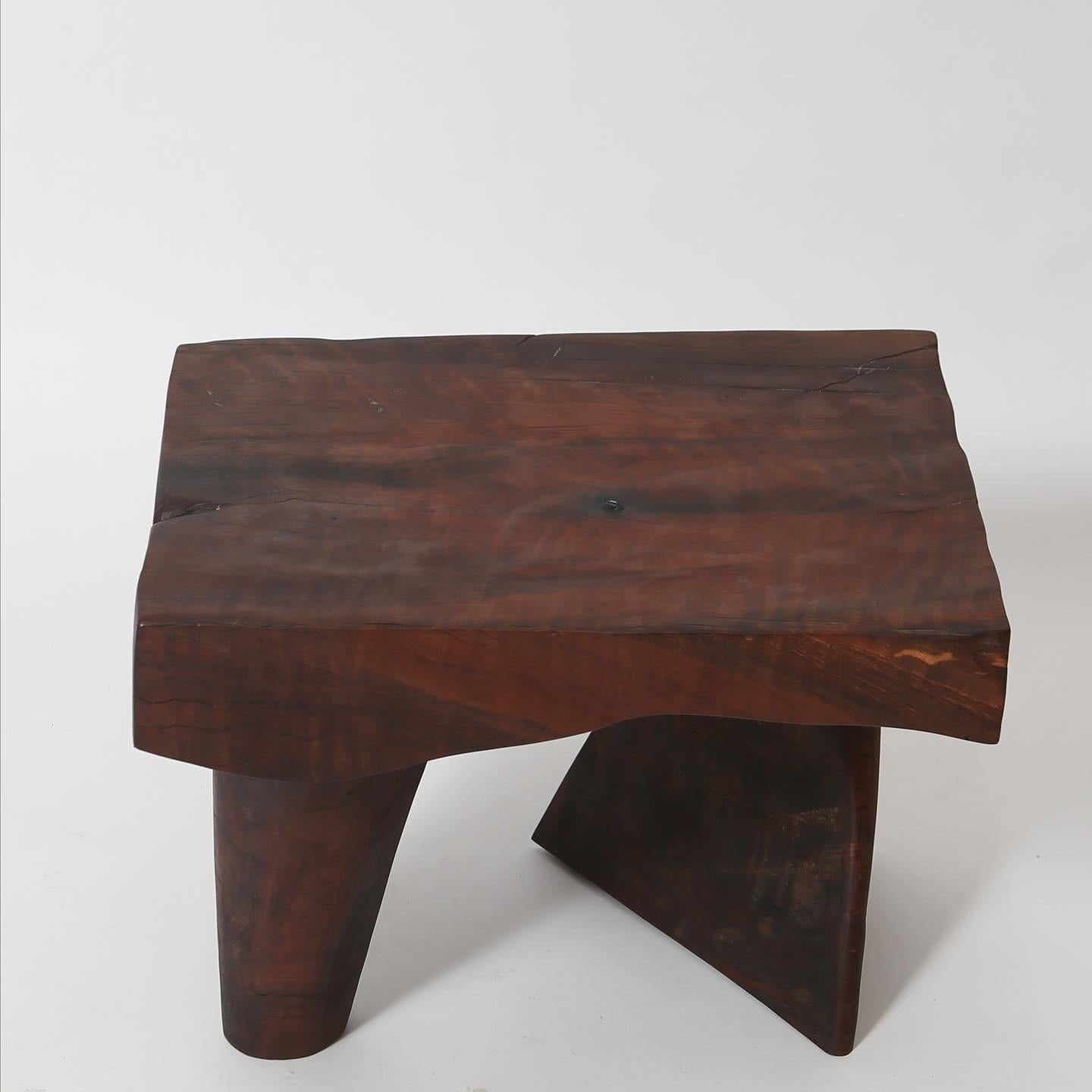 Modern Dolman Carved Wood Sculpture Table by Vince Skelly