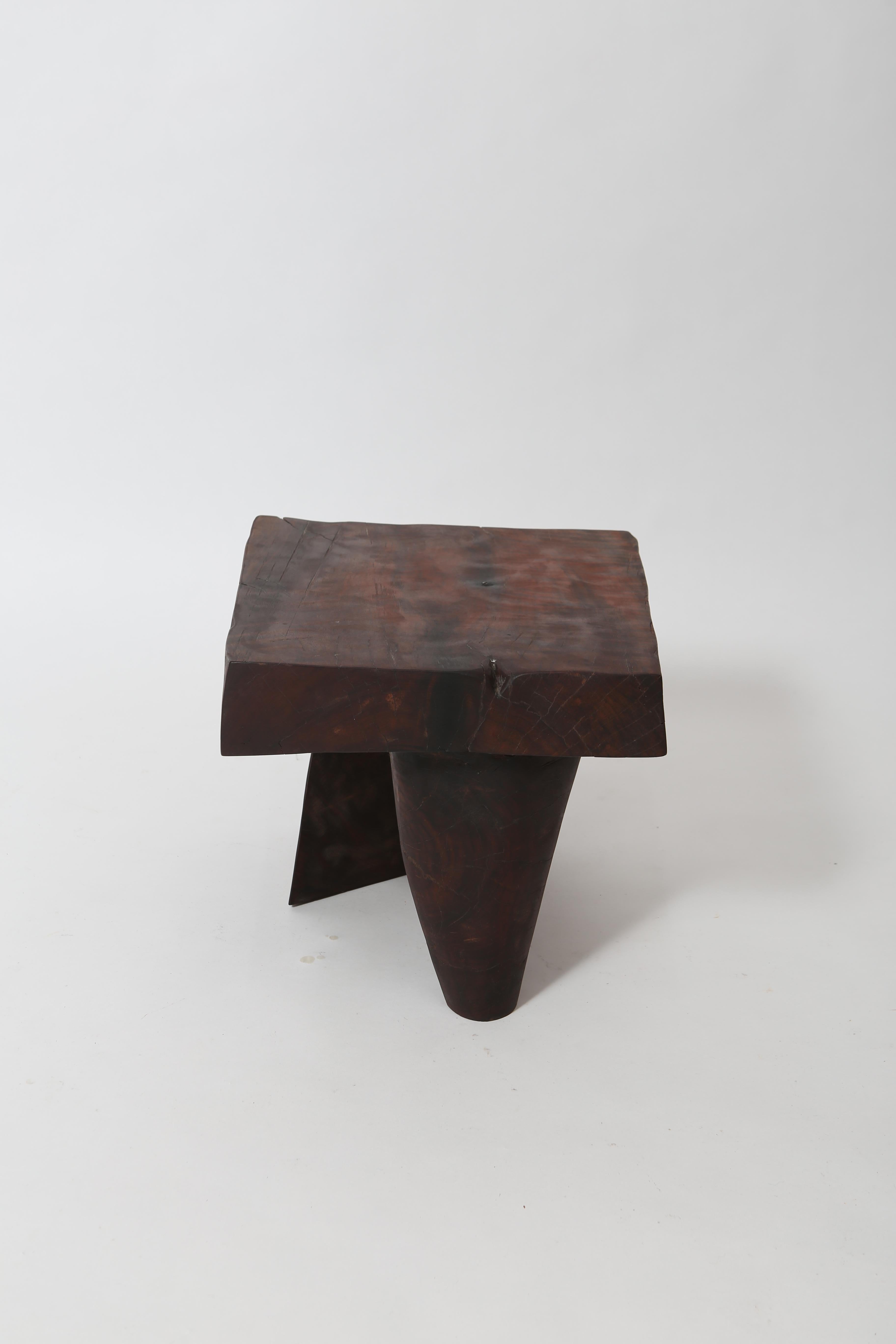 American Dolman Carved Wood Sculpture Table by Vince Skelly
