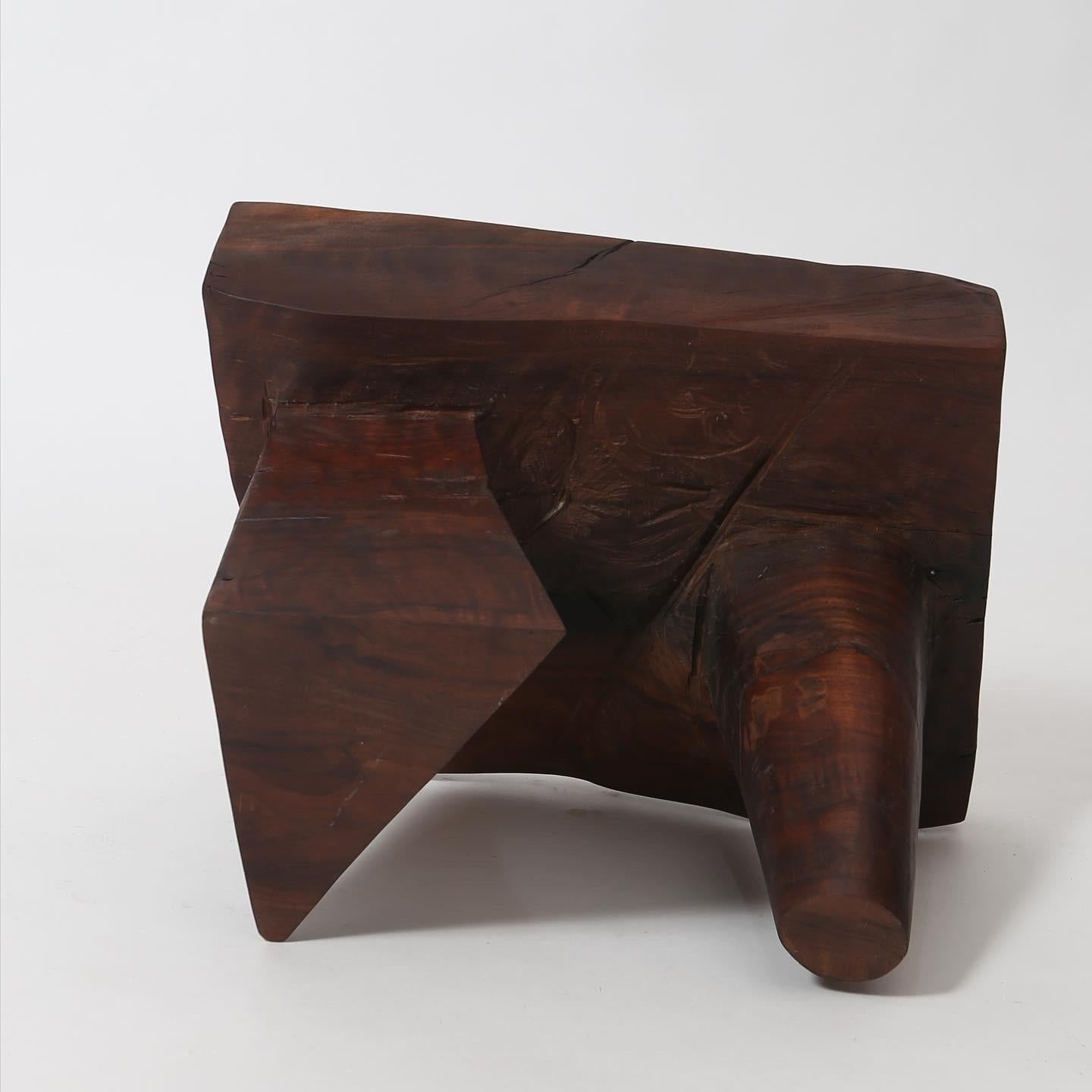 Contemporary Dolman Carved Wood Sculpture Table by Vince Skelly