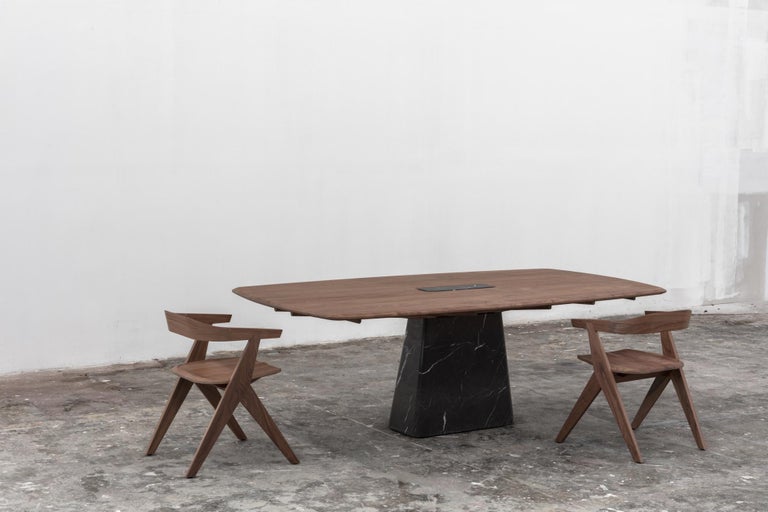 Hardwood Dolmen Dining Table For Sale