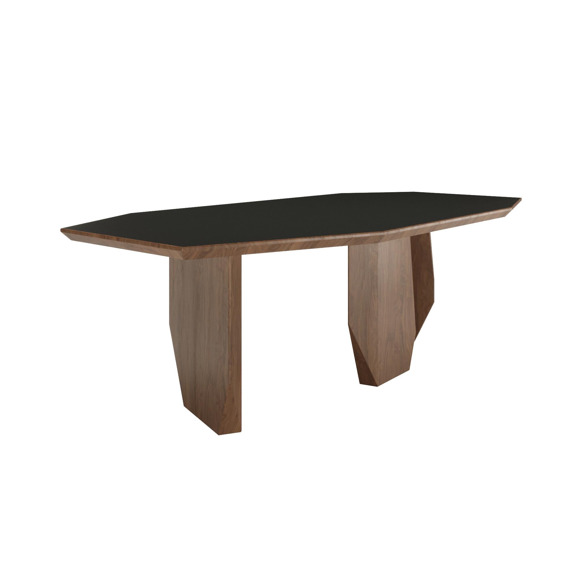 Introducing the exquisite Dolmen Table, meticulously crafted with a harmonious blend of human touch and premium solid wood. This design has a distinctiveness derived from the captivating fusion of organic wood textures and skilled craftsmanship.