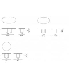 Dolmen Glass Round Table in Green Marble by Giulio Cappellini for Cappellini