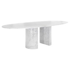 Dolmen Large Table in white Carrara marble by Giulio Cappellini for Cappellini