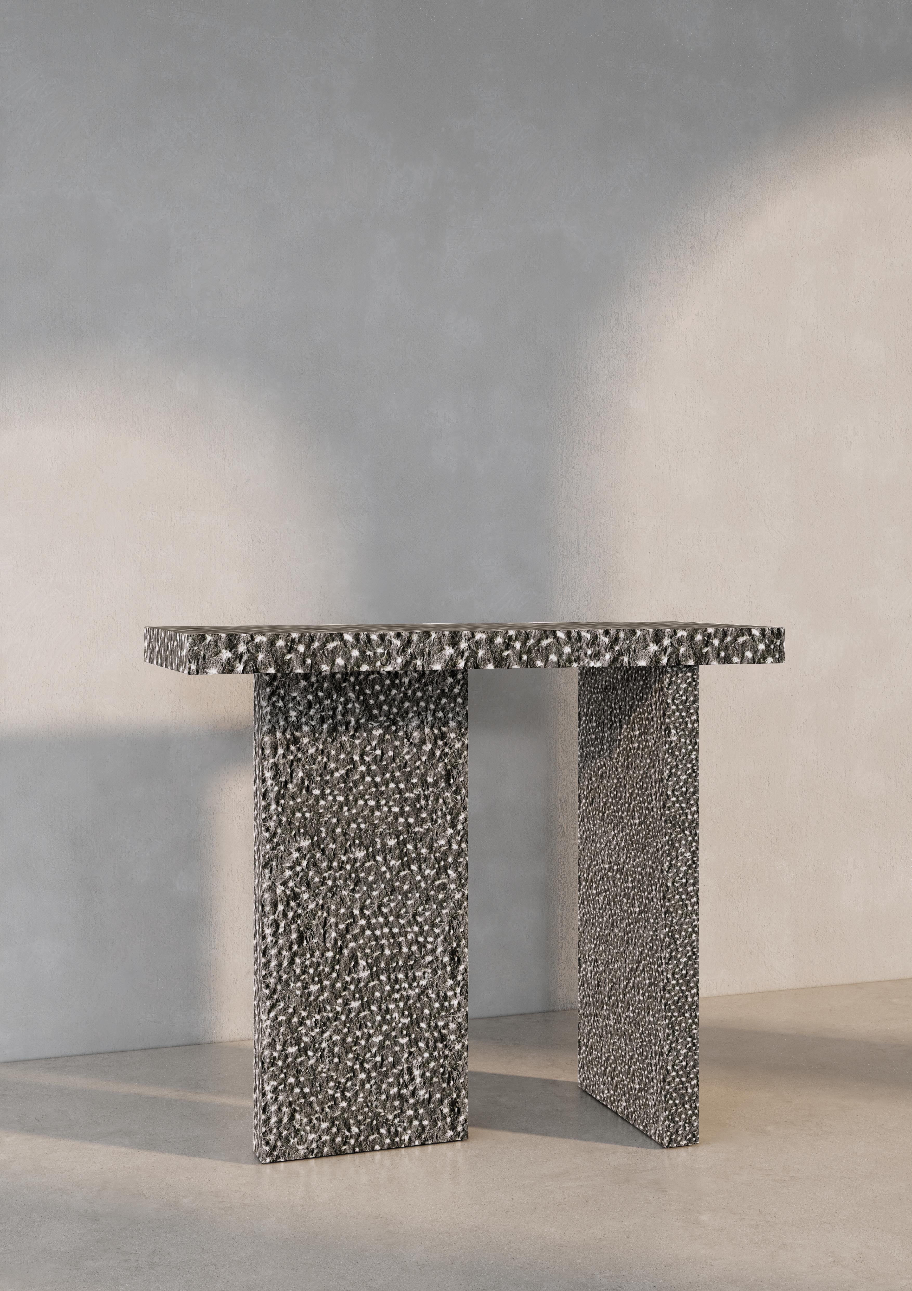 Hammered Dolmen - Limestone Console For Sale