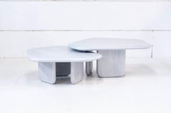 Dolmen Tables 'Nesting Pair' in Stonewashed Maple App. Configuration