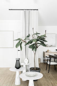 Dolmen White Marble Large Side Table