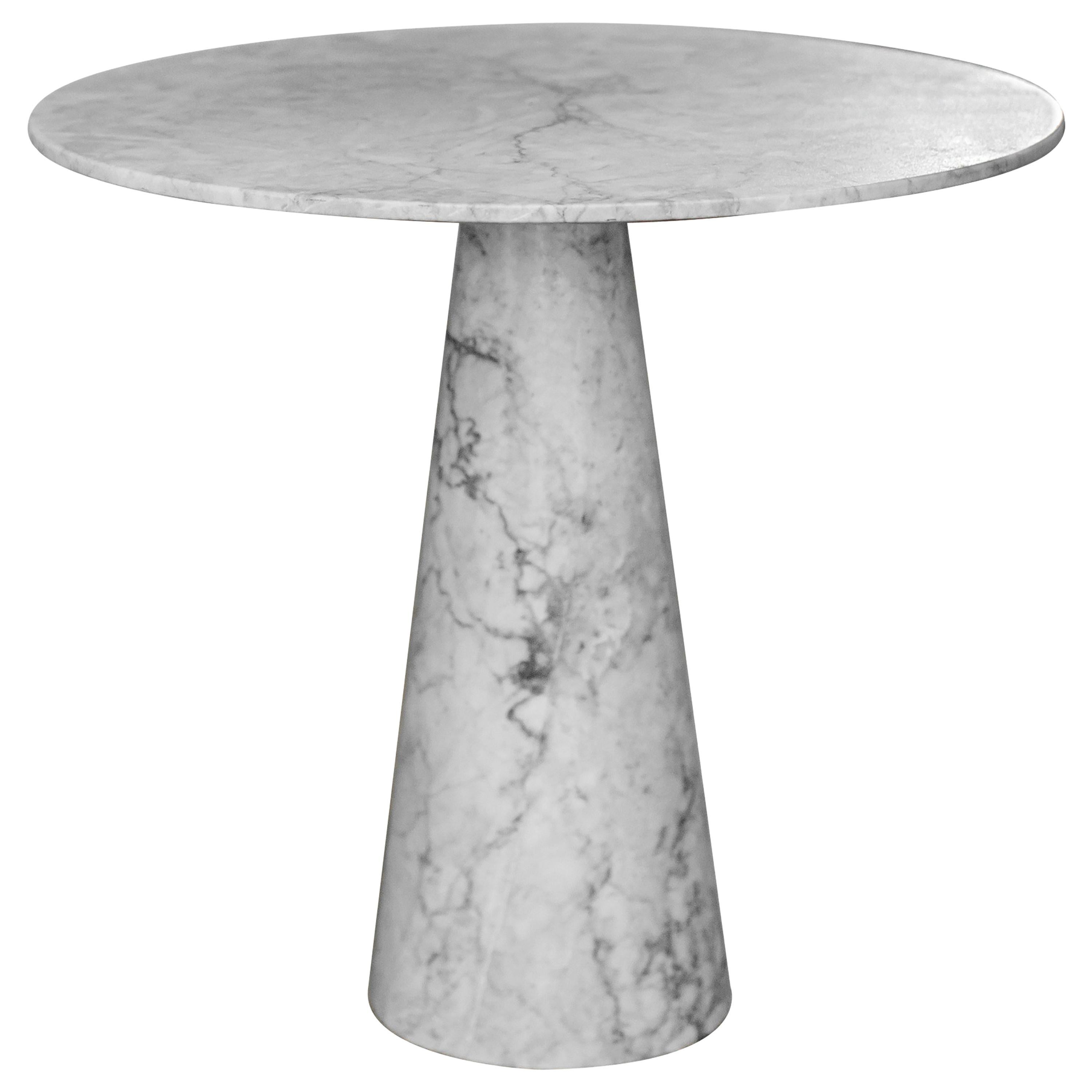 Table d'appoint moyenne Dolmen en marbre blanc