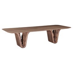 Dolomitas Dining Table in Walnut Wood Finish 118''