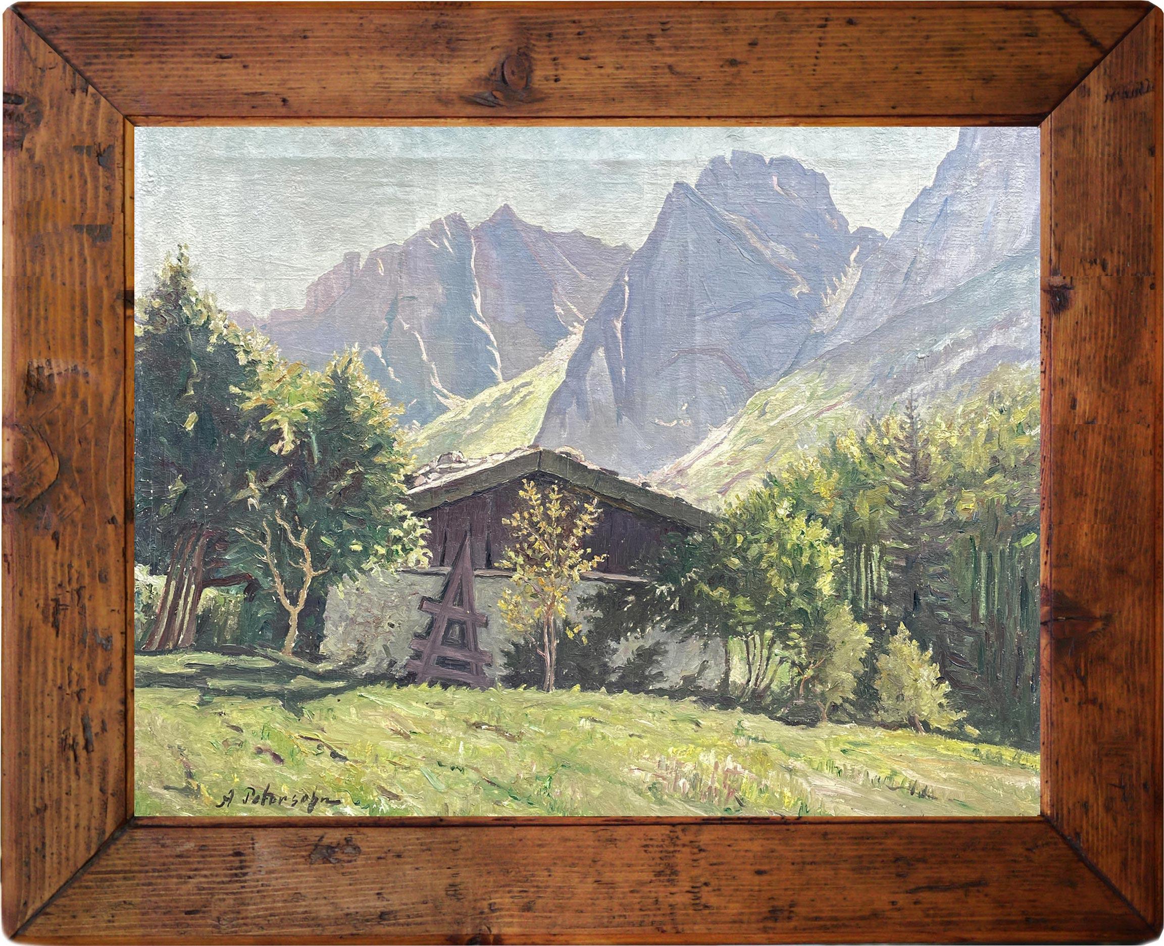 Dolomites in Summer - Oil on Canvas Europe 1920 3