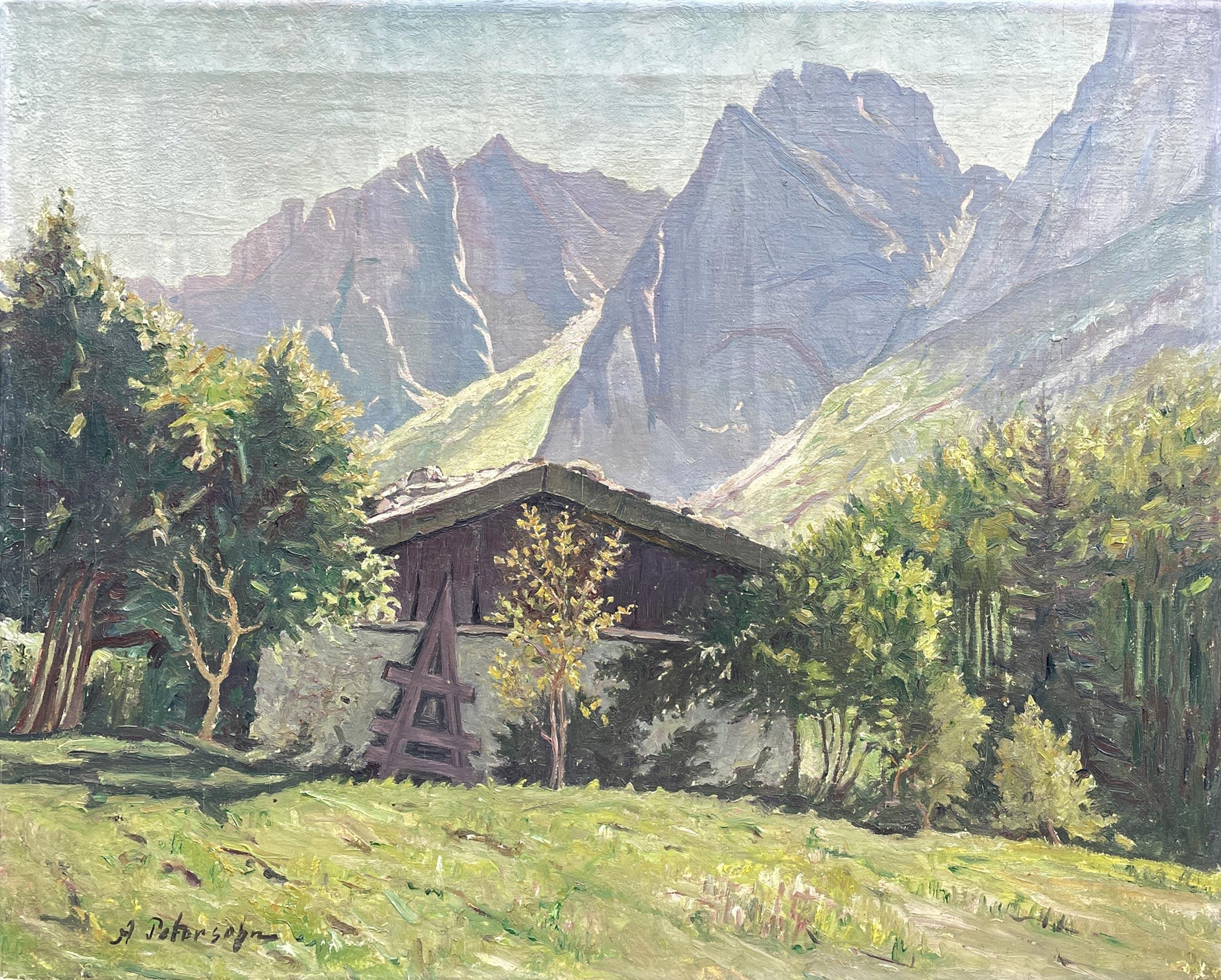 Dolomites in Summer - Oil on Canvas Europe 1920 4