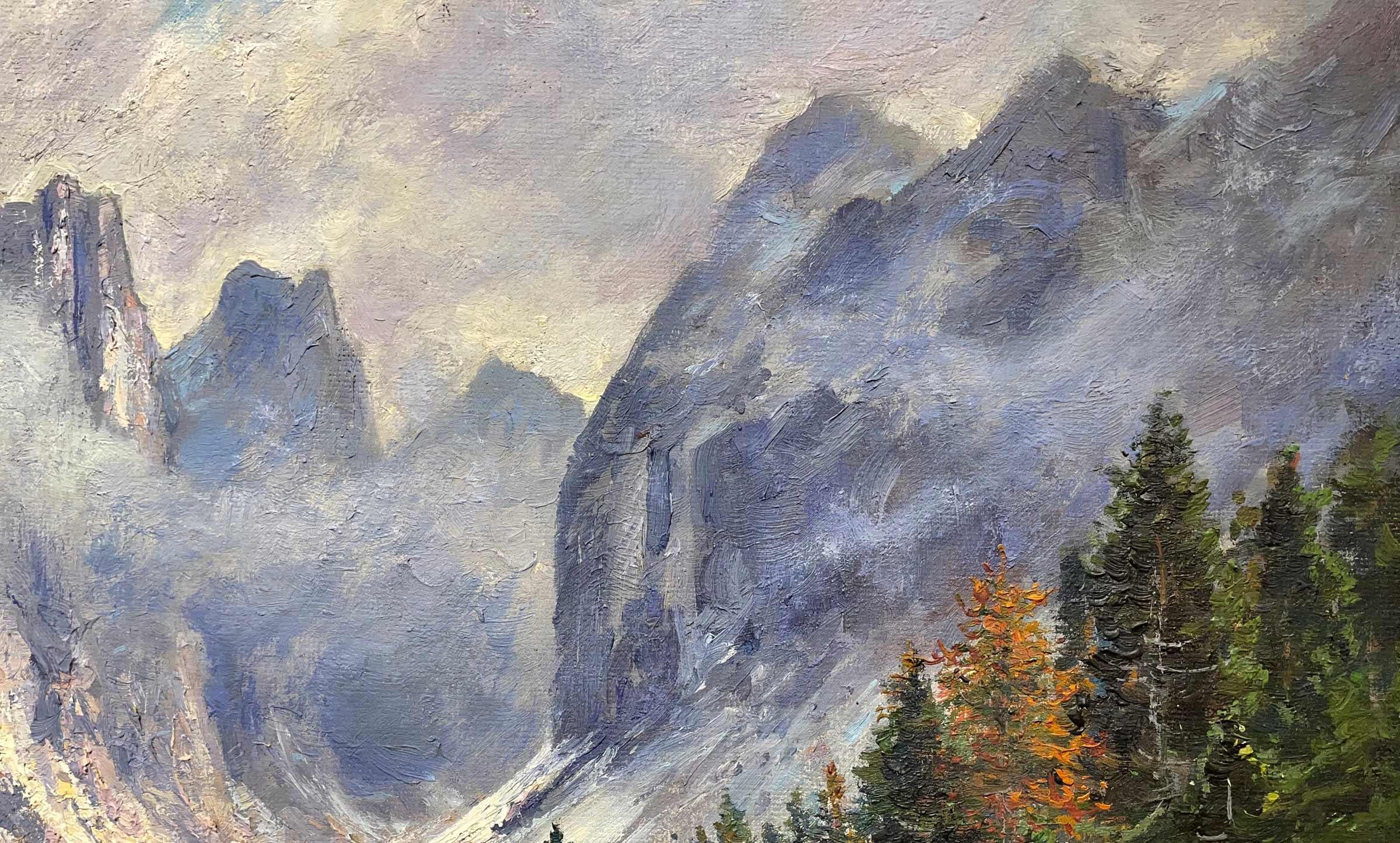 oil painting mountains