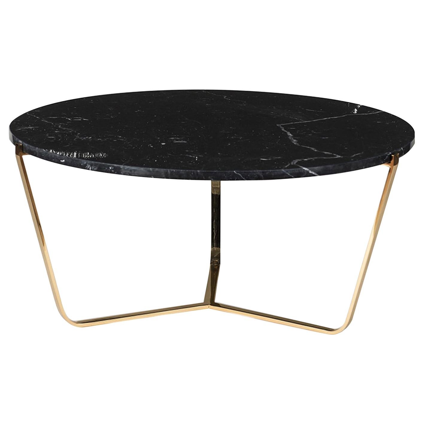 Dolomiti Marquina Marble Tall Coffee Table