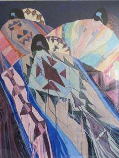 Tre nativi americani aftre Dolona Roberts litografia numerata 22/100 firmata