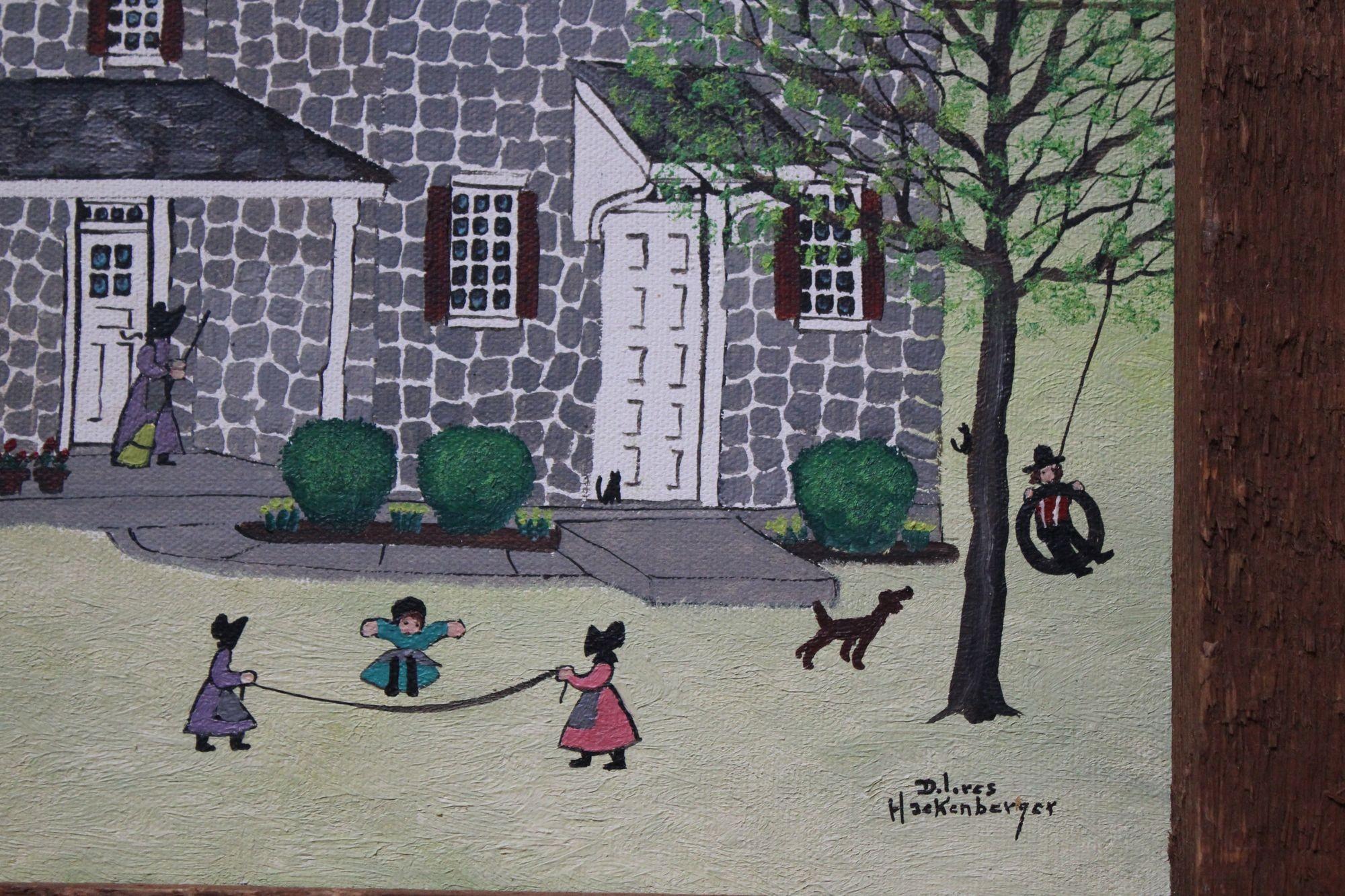 Dolores Hackenberger Folk Art Amish Farm Scene 5