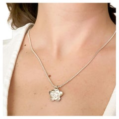Dolores Ortega Gardenia Pendant Necklace in 925 Sterling Silver