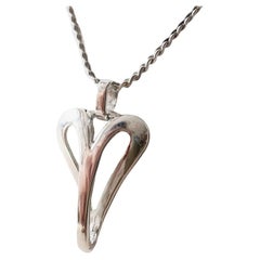 Dolores Ortega Heart Necklace in Sterling Silver