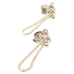 Dolores Ortega Orchidée  Pendants d'oreilles en argent sterling