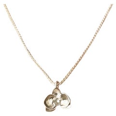 Dolores Ortega Orchid Pendant Necklace in 925 Sterling Silver