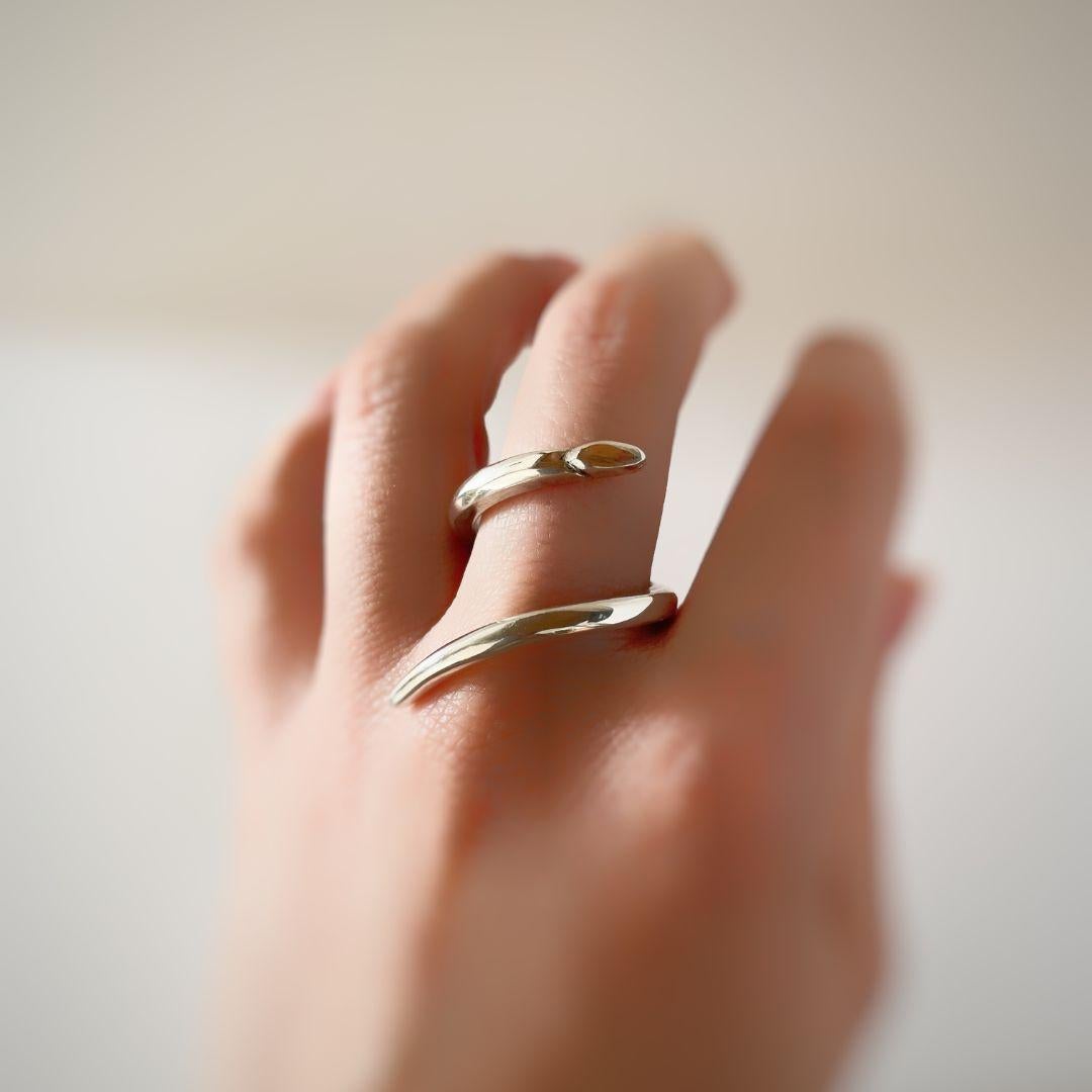 Dolores Ortega Sterling Silber Minimalistischer Schlangenring im Zustand „Neu“ im Angebot in Pigüé, AR