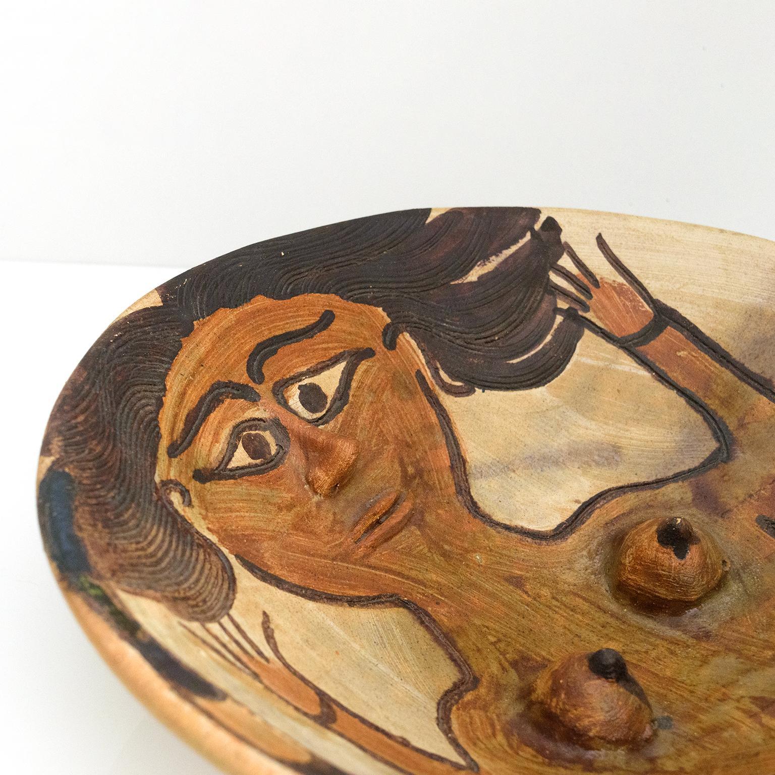 20th Century Dolores Porras, Mermaid Bowls, Santa Maria Atzompa, Oaxaca, Mexico, '2 Pieces'