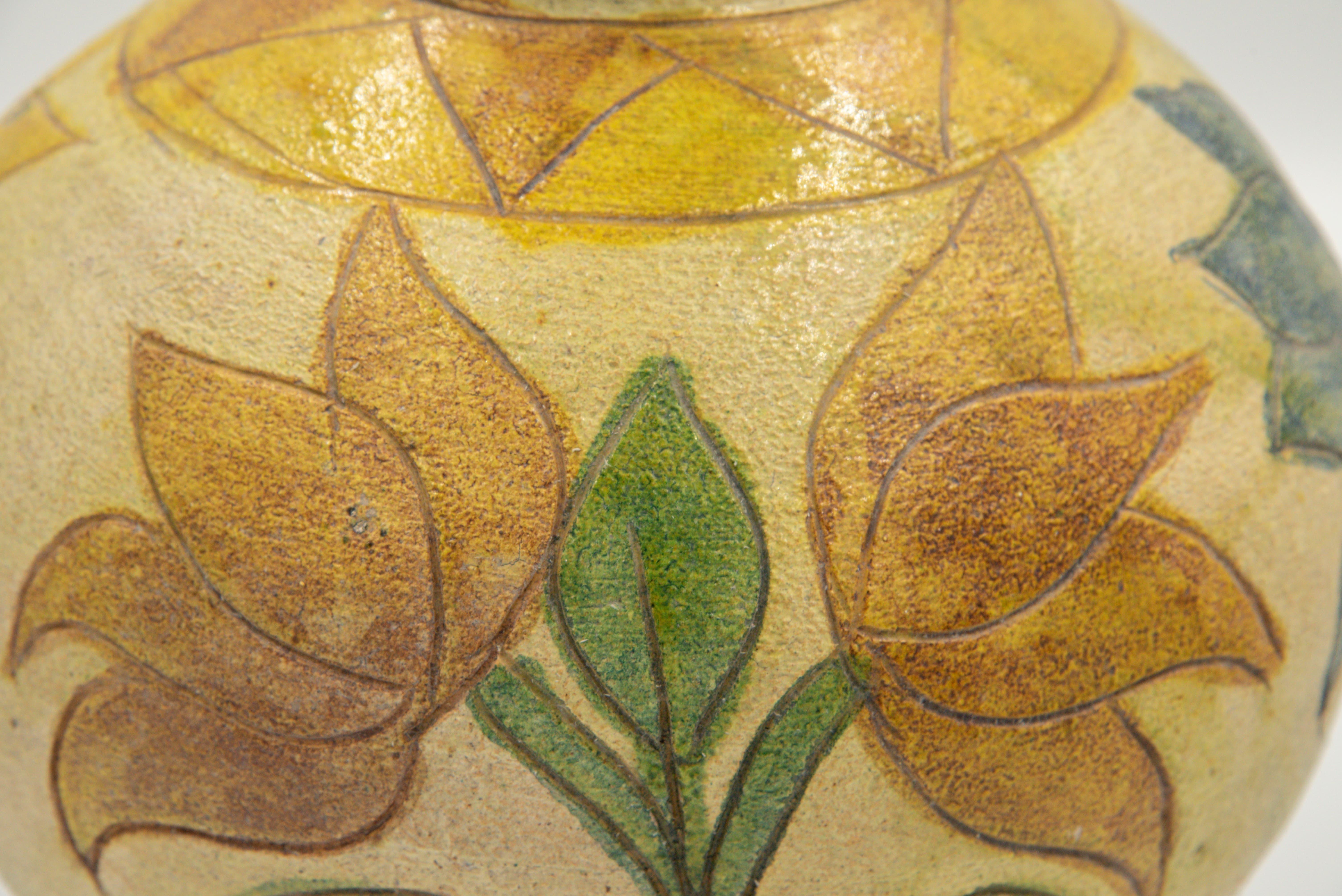 Contemporary Dolores Porras Mexican Antique Rustic Vase Terracotta Clay Handmade in Oaxaca