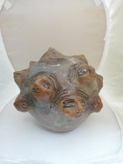 Dolores Porras Mexican Folk Art Enameled Clay Sculpture